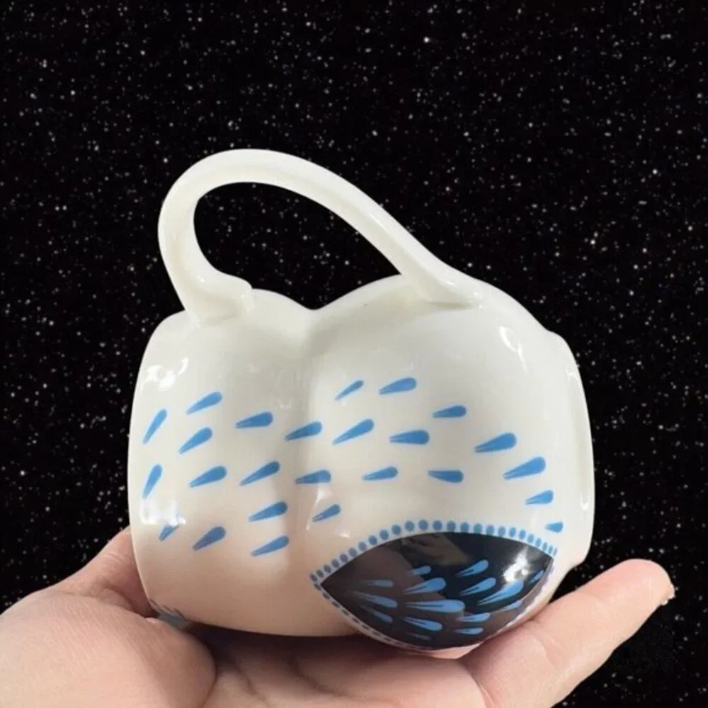 Paper Destiny Ceramic Coffee Mug‎ Cup Whimsical Öl Bird Shaped Mug 4.5”Wide 4”T
